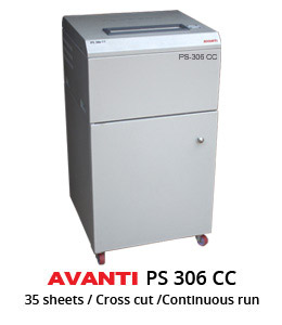 Avanti Heavy Duty Document Shredders Model PS306 CC