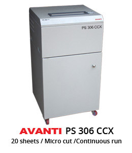 Avanti Micro Cut Heavy Duty Document Shredders Model PS306 CCX