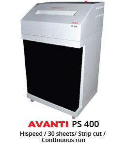 Avanti High Speed  Document Shredders Model PS400